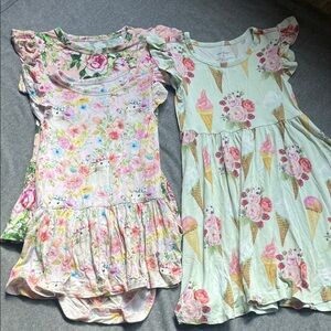 Posh Peanut Floral and Ice Cream Print Dresses Lot of 3